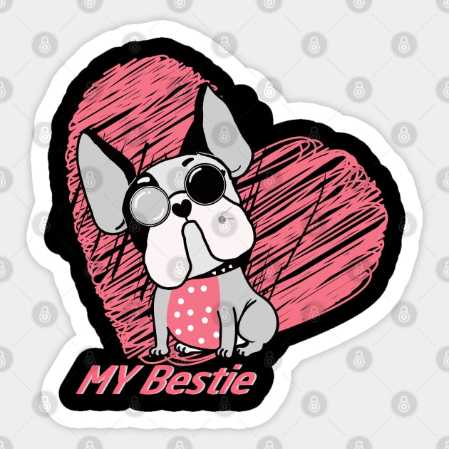 My Bestie puppy Sticker by TrendsCollection